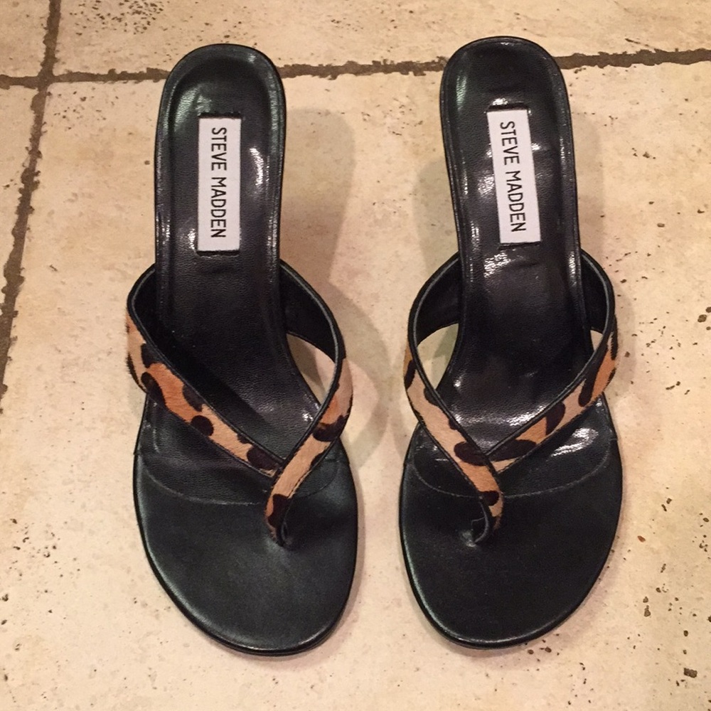 Steve Madden leopard sandals